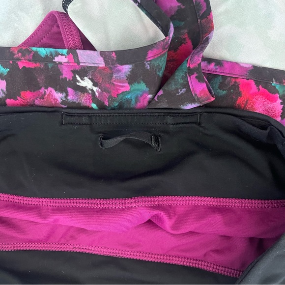 Lululemon Speed Short 3” Mini Midnight Bloom Black Deep Fuschia - Picture 4 of 5